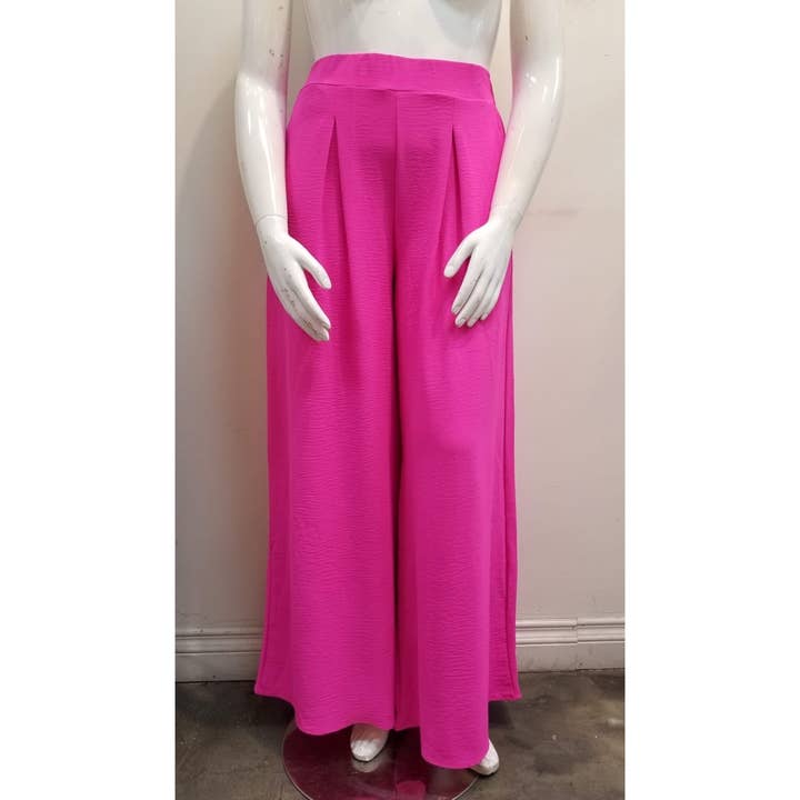 Curve Market - Wholesale Pants - Women's - PLUS SIZE WIDE LEG PLEATED PANTS1