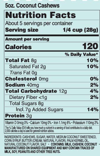 Mascot Pecan - Wholesale Nuts - Old Fashioned Toasted Coconut Cashews1