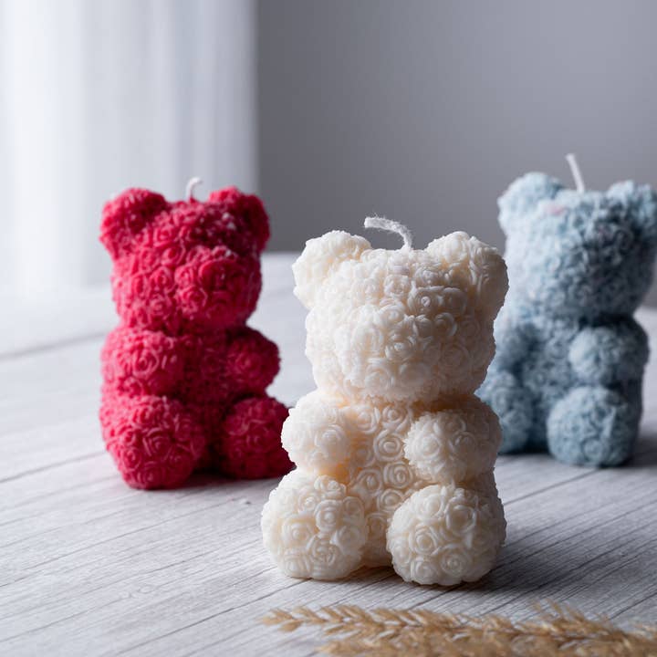 Allure CA - Wholesale Novelty Candle - Teddy Bear Candles, Rose Candles, Home Decor, Rose Bear