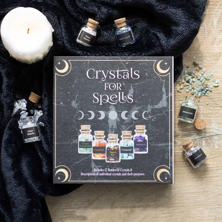 Something Different Wholesale - Wholesale Spiritual Stone/Crystal - Crystals for Spells Crystal Chip Bottle Gift Set