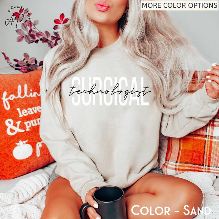APComfortPrints - Wholesale Graphic Sweatshirt - Women's - Surgical Technologist Sweatshirt, Surgical Tech Sweater