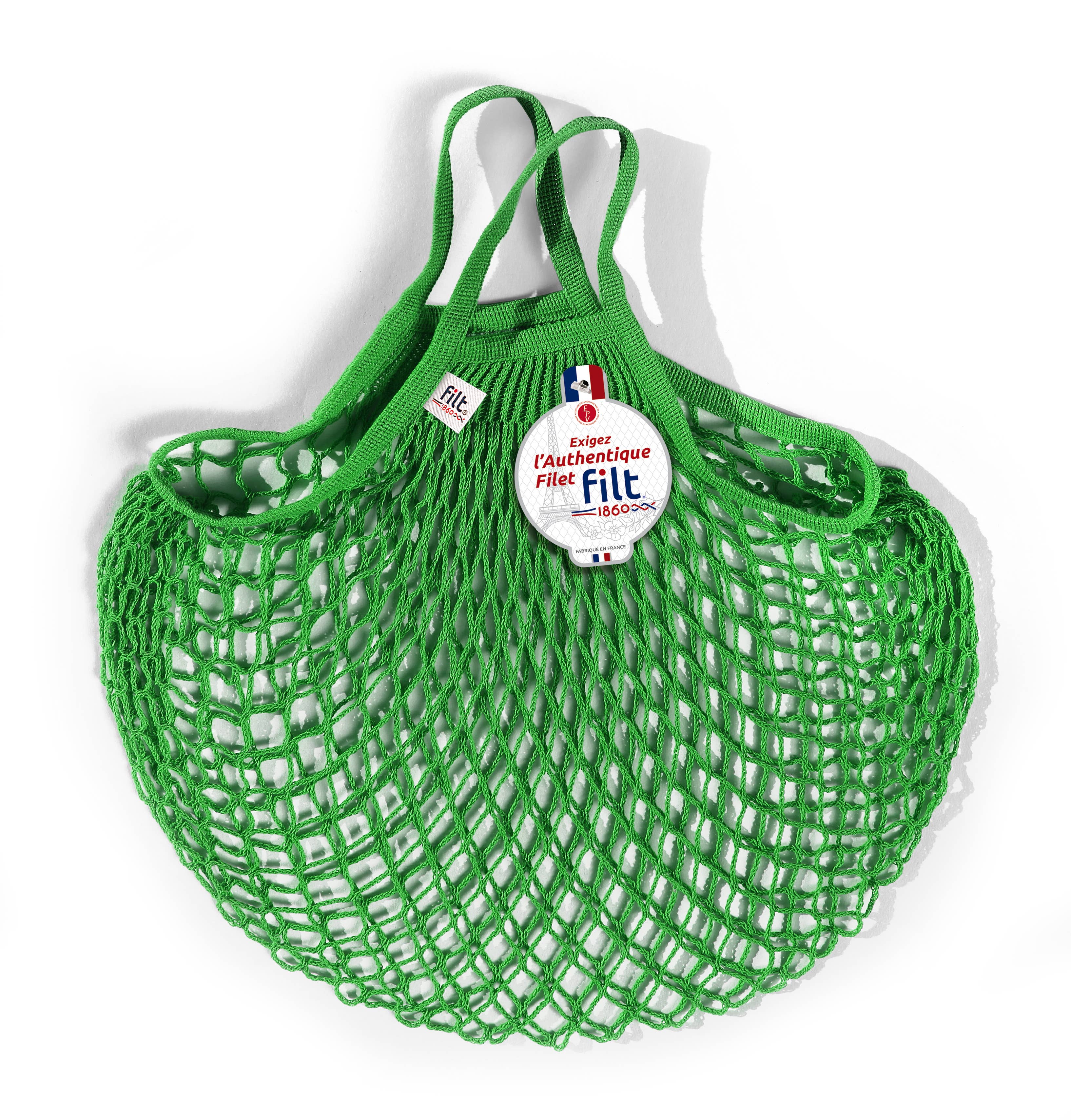 Filt1860 - Wholesale Grocery/Shopping Bag - Net shopping bag Vert Laitue small handles 0
