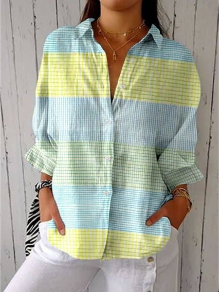 Rosa Clothing - Wholesale Shirt - Women's - Women Vintage Floral Print Long Sleeve Casual Boho Blouse29