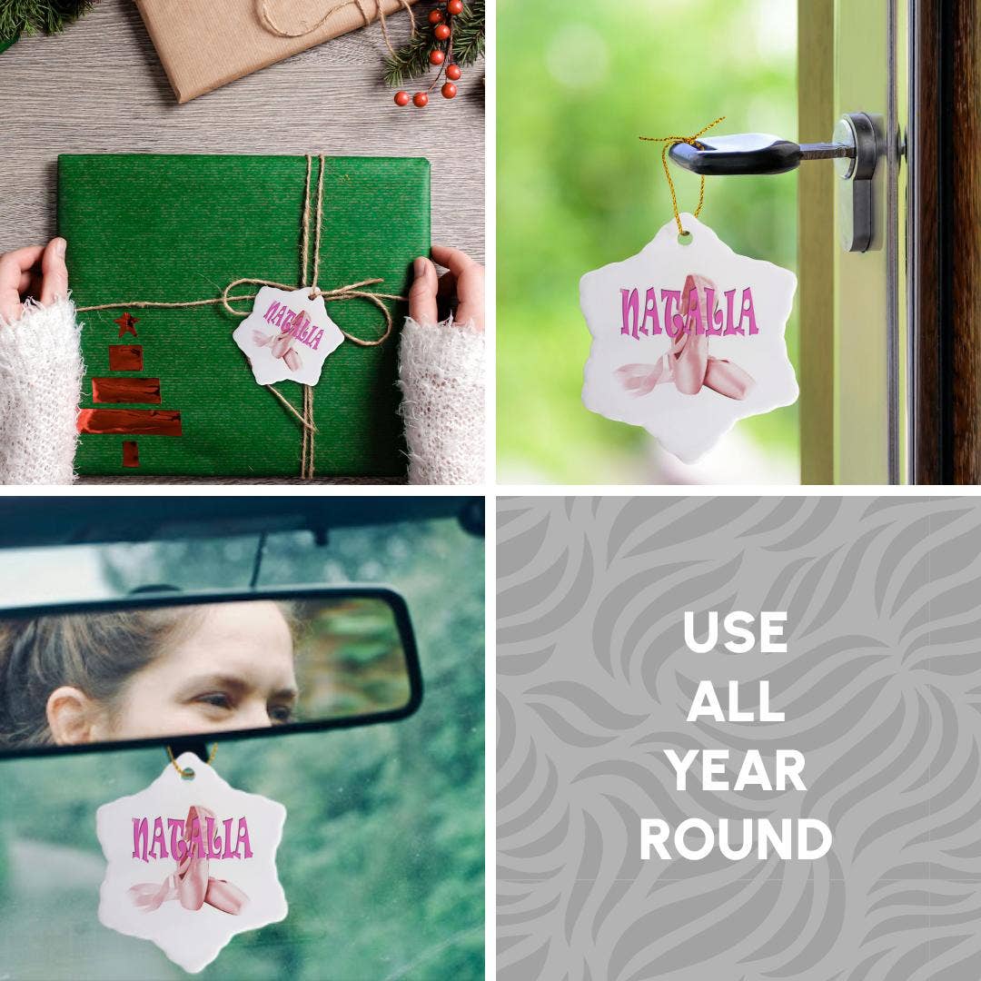 3dRose - Wholesale Ornament - 3dRose, Natalia. Pink ballet shoes. , Ornament4