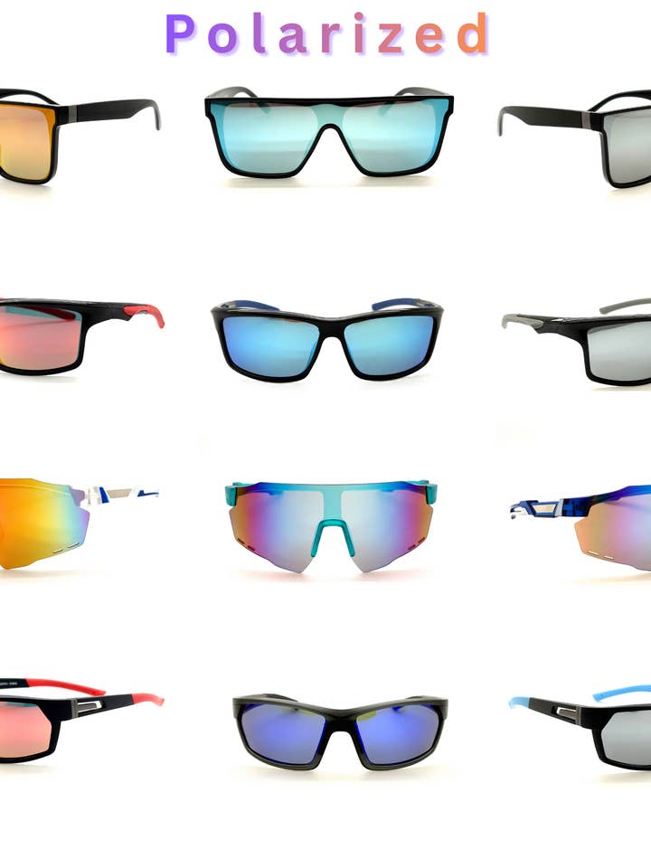 Polarized Sunglasses Assortment – Men’s, Women’s & Sport for wholesale by Desert Sunglass