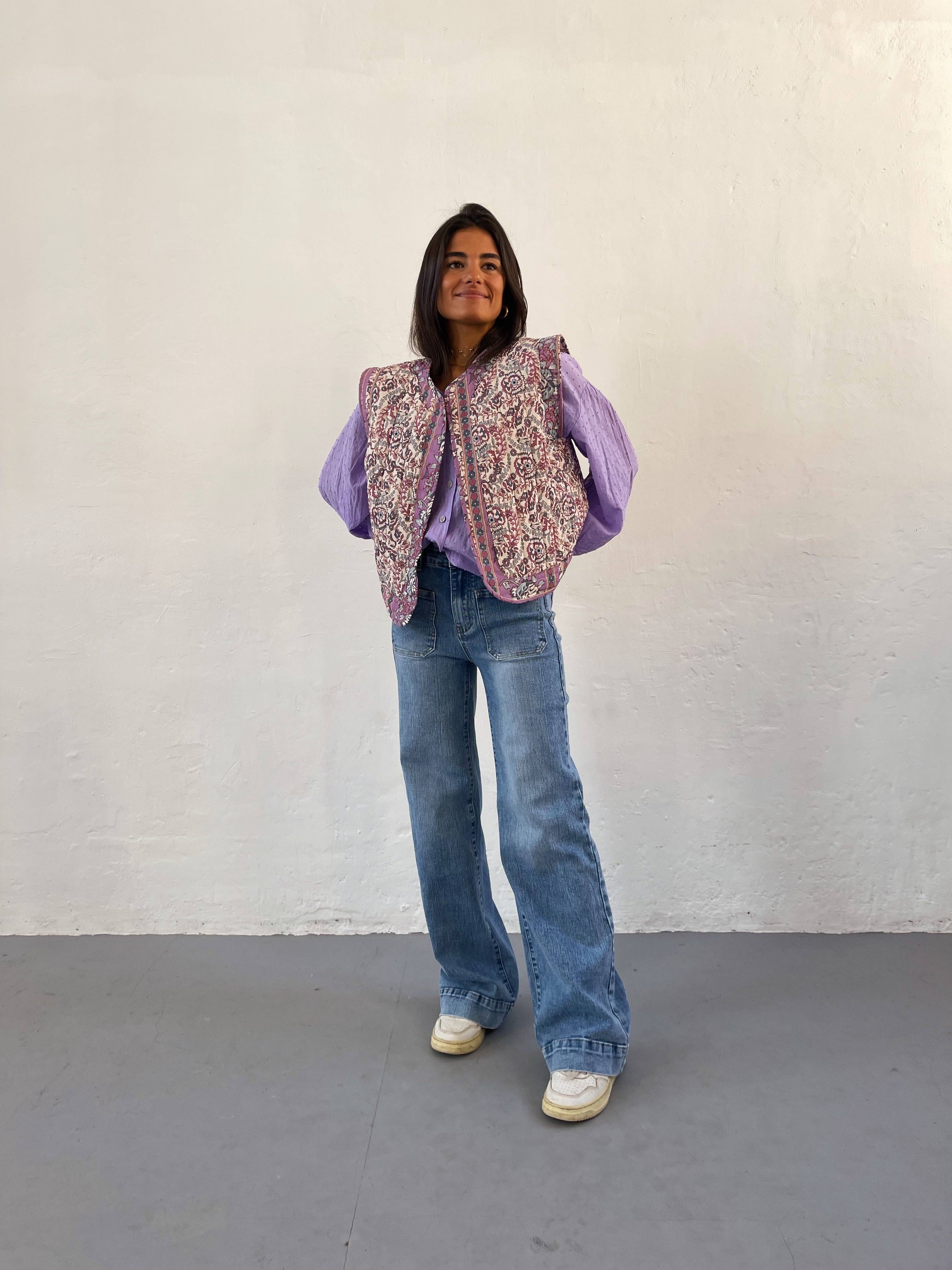 MindTraveler - Vente Jean – femme - Jean Claudia taille mi-haute à haute, long et élastique1