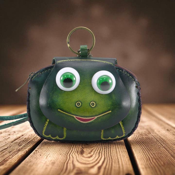 Sunflower Handmade leather inc - Wholesale Coin Purse - Women's - Frog Wristlet - E504 Handmade Leather coin purse wallet4