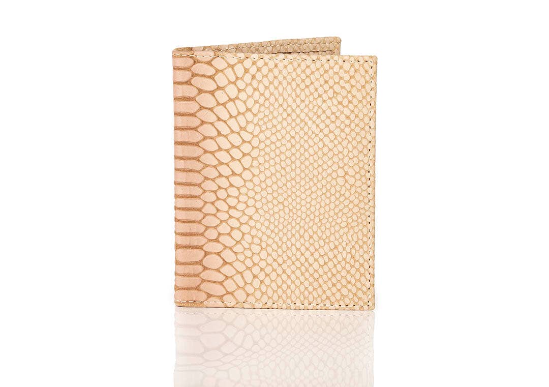 Benenate - Wholesale Passport Case - Women's - Ivory Python 10:10 Passport Wallet