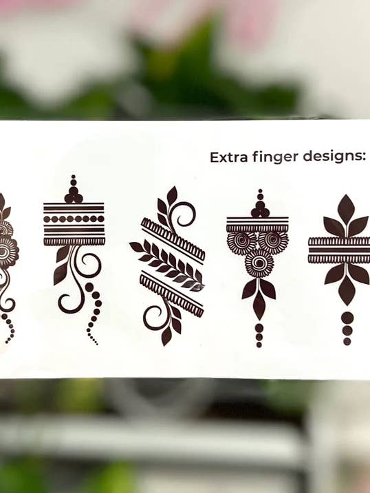 Extra Finger Designs for wholesale by Henna Squared