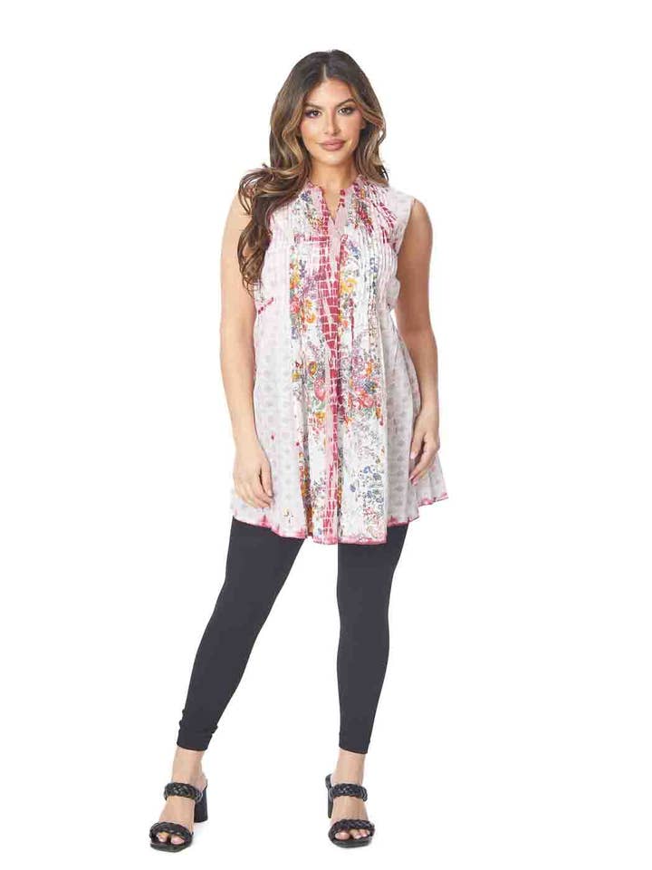 Tianello Ärmellose Bluse „FEELING“ aus Baumwolle für den Großhandel von Tianello