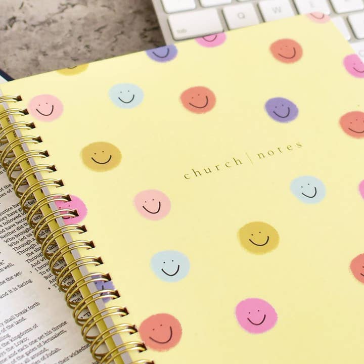 Church Notes Co. - Wholesale Notebook - Smiley by Callie Danielle Bible Study Notebook