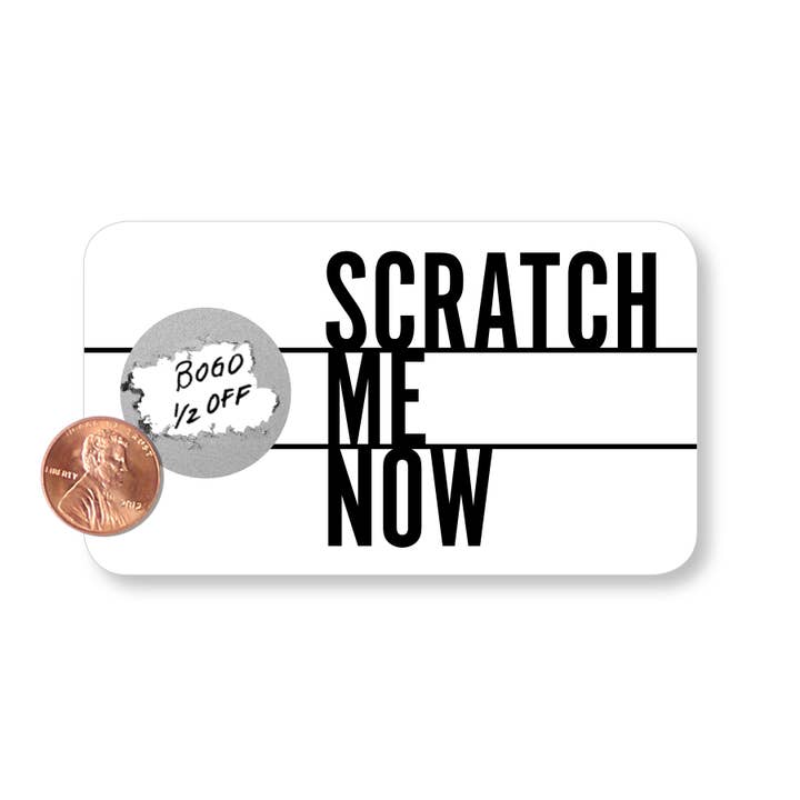 100 tarjetas rasca y gana para clientes - Tablero de mensajes para venta al por mayor de Inklings Paperie