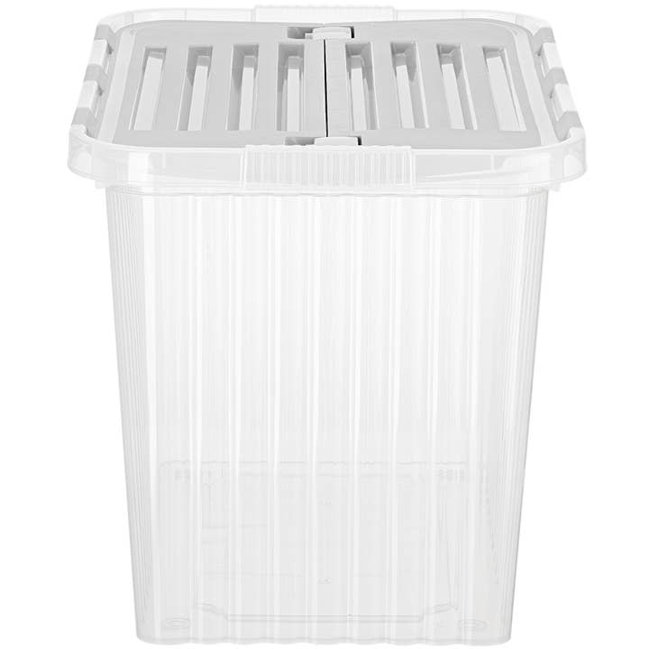Superio Brand - Wholesale Storage Bin - Superio Hinged Lid Storage Container, Closet Organizer 50L28