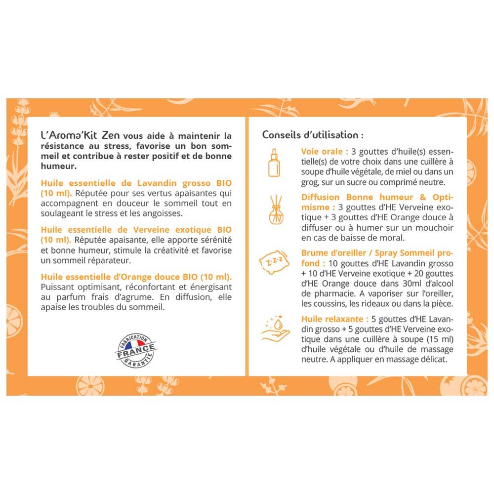 Propos'Nature – wholesale Eterisk olja – Aroma'kit Zen – 3 ekologiska eteriska oljor, 3 x 10 ml4