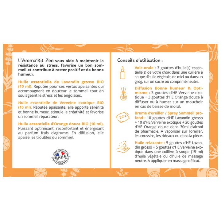 Propos'Nature – wholesale Eterisk olja – Aroma'kit Zen – 3 ekologiska eteriska oljor, 3 x 10 ml4