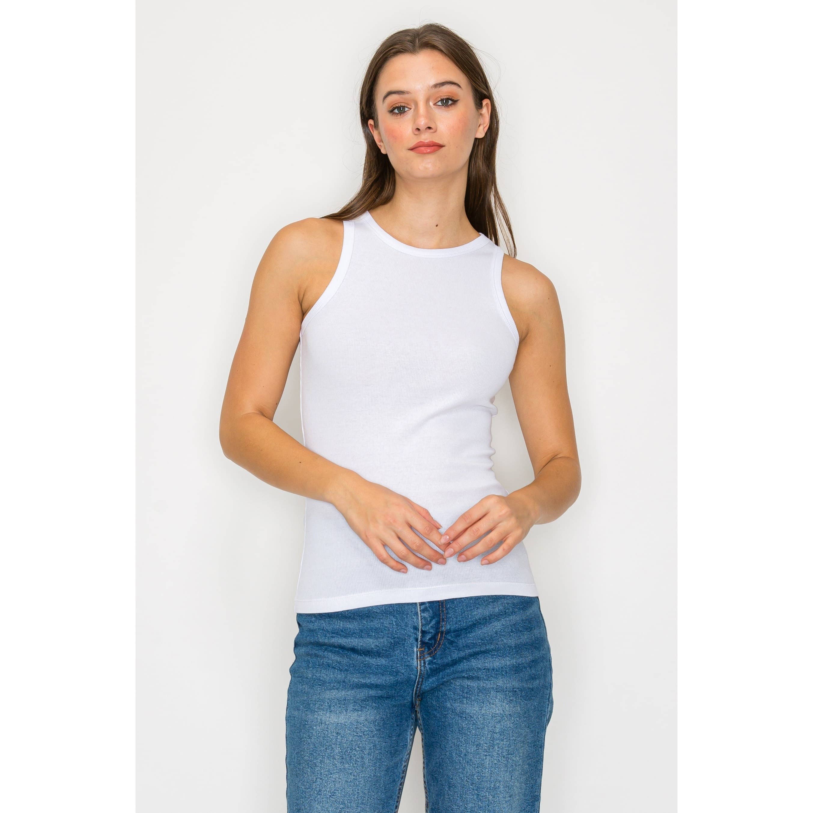 Timeless – wholesale Tank top – Women′s – High Neck Ribbed Tank Top10