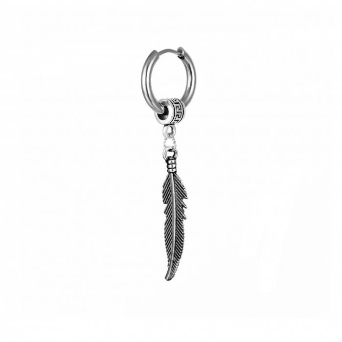 Pendiente Único Hombre Con Pluma - JJ2328E260 para venta al por mayor de AMORINO SRL