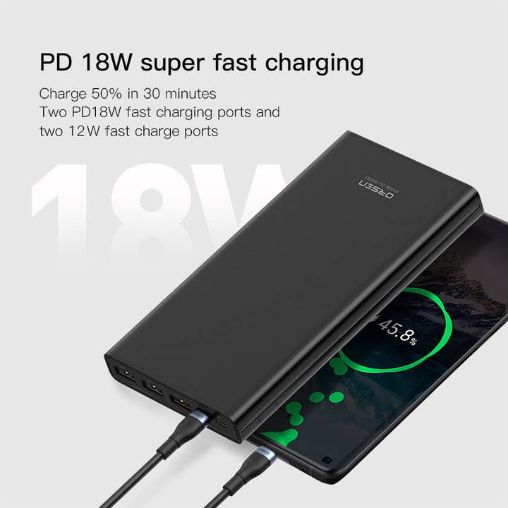 Sland - Wholesale Power Adapter - Power Bank ORSEN E43, PD20W, 25000mAh, Black8