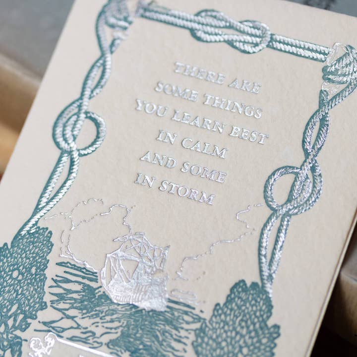 Willa Cather Quote Foil Letterpress Folded Card for wholesale by Oblation Papers & Press