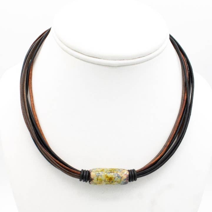 BS Lichen Necklace for wholesale by Montana Leather Designs