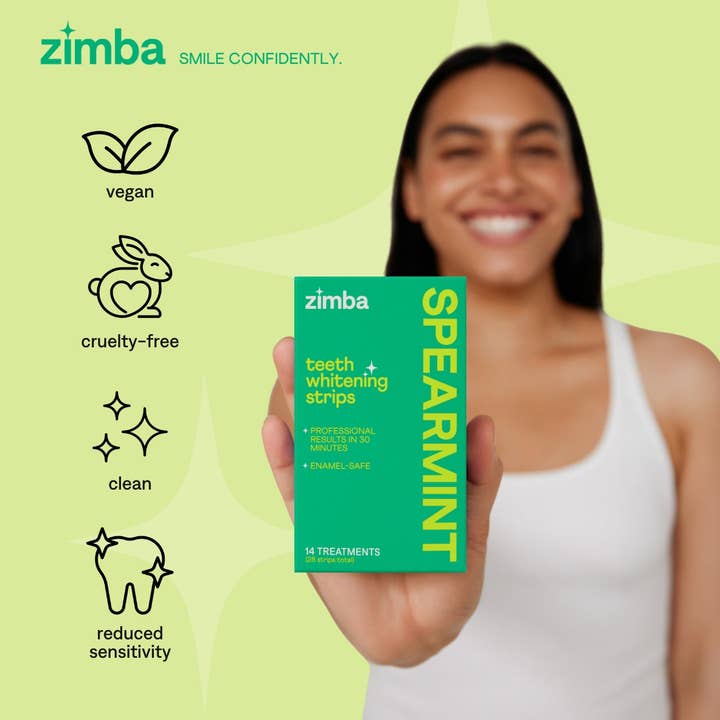 Zimba Whitening - Vendita all'ingrosso Sbiancanti per denti - Strisce Sbiancanti ai Denti alla Menta Verde