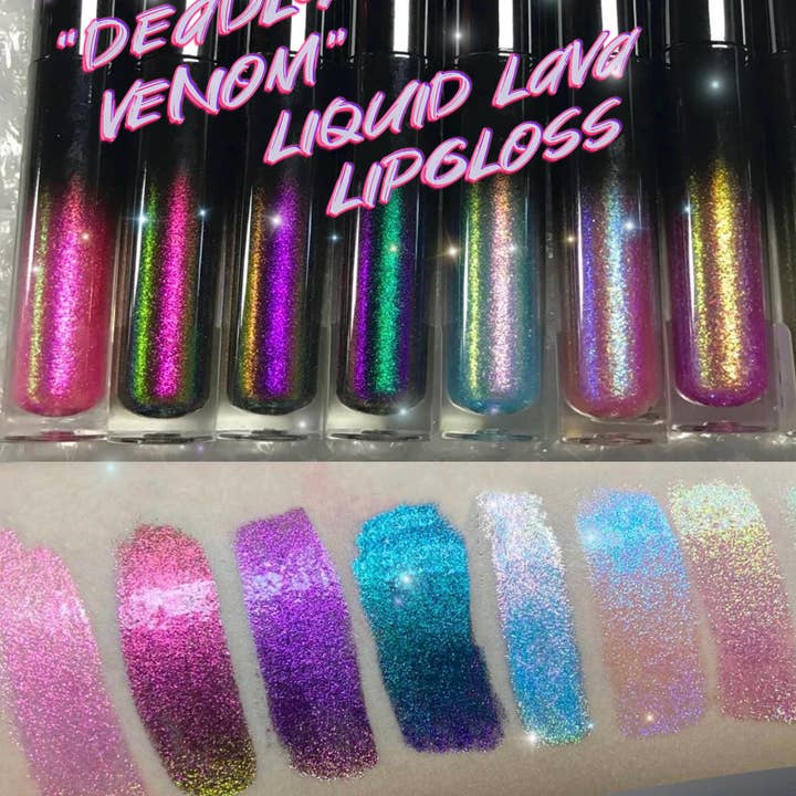 Inked Doll Cosmetics - Wholesale Lip Gloss - “DEADLY VENOM” DUO CHROME LIPGLOSS