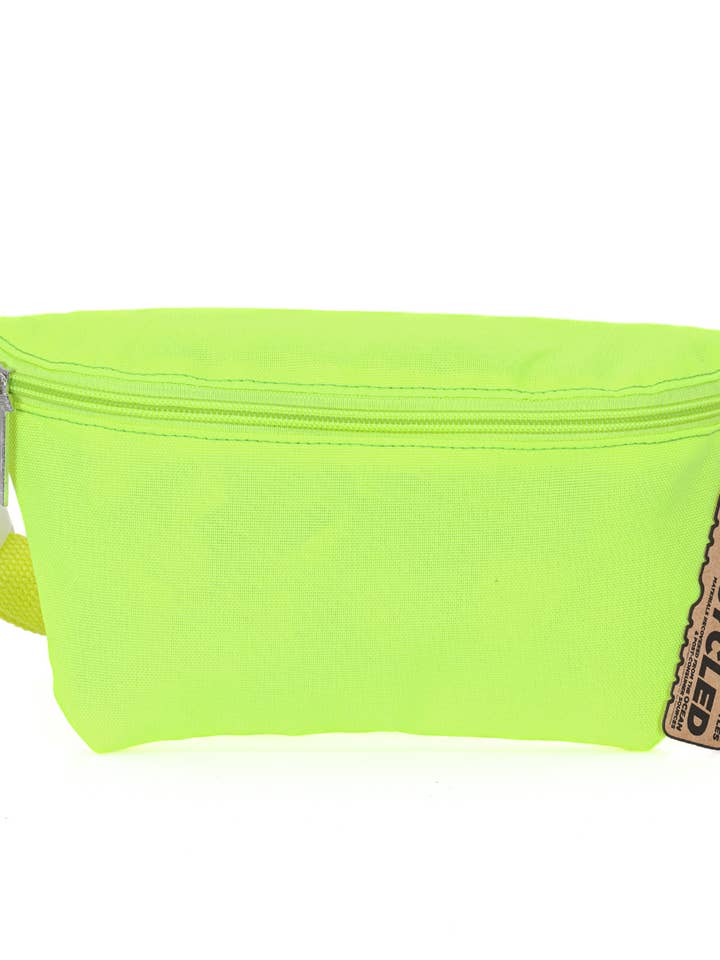 Slim Fanny Pack Recycled Festival Crossbody Bag Neon Yellow for wholesale by Fydelity