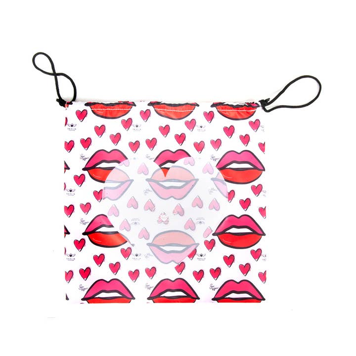 Oprah Clear Heart Pouch Set - 3 Pieces for wholesale by Skalia Fashion