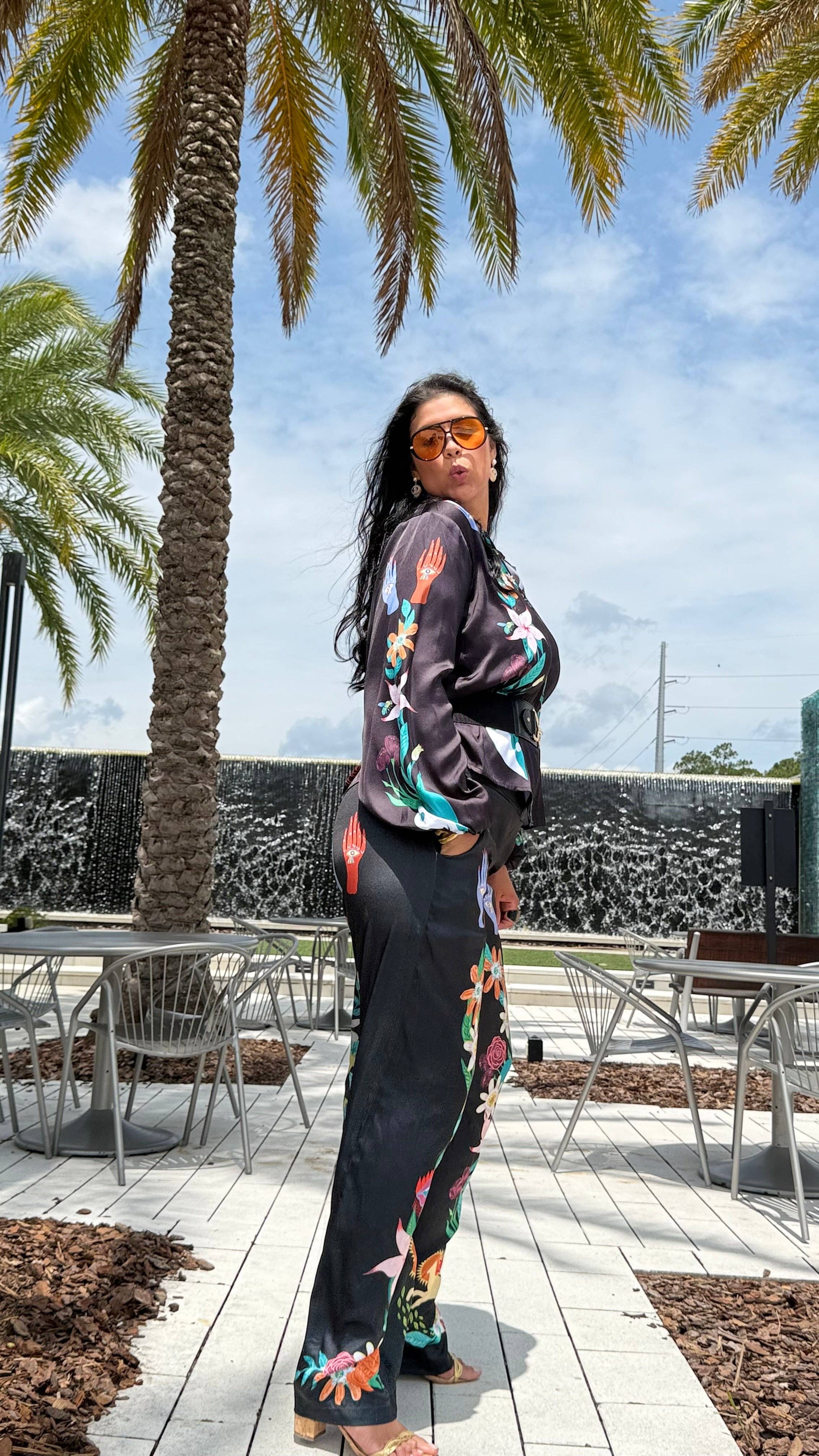 Paryse Style - Wholesale Top & Pant Set (NOT Loungewear) - Women's - Black Taboo Coordinate Set for Tall Women4