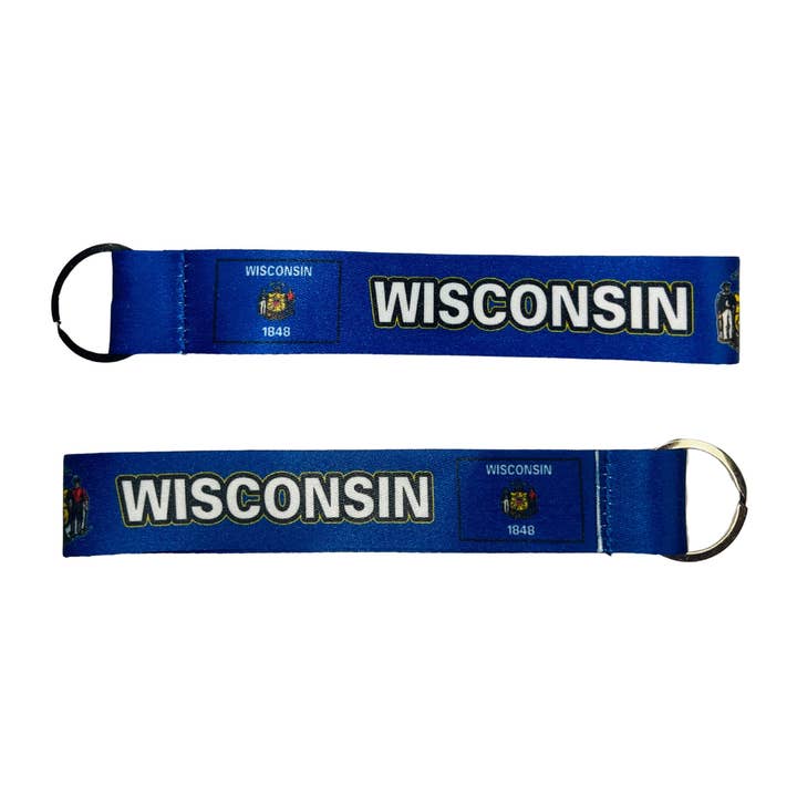 Astur Pins - Wholesale Keychain - Unisex - Fabric Keychain - Wisconsin State Flag - USA - K103