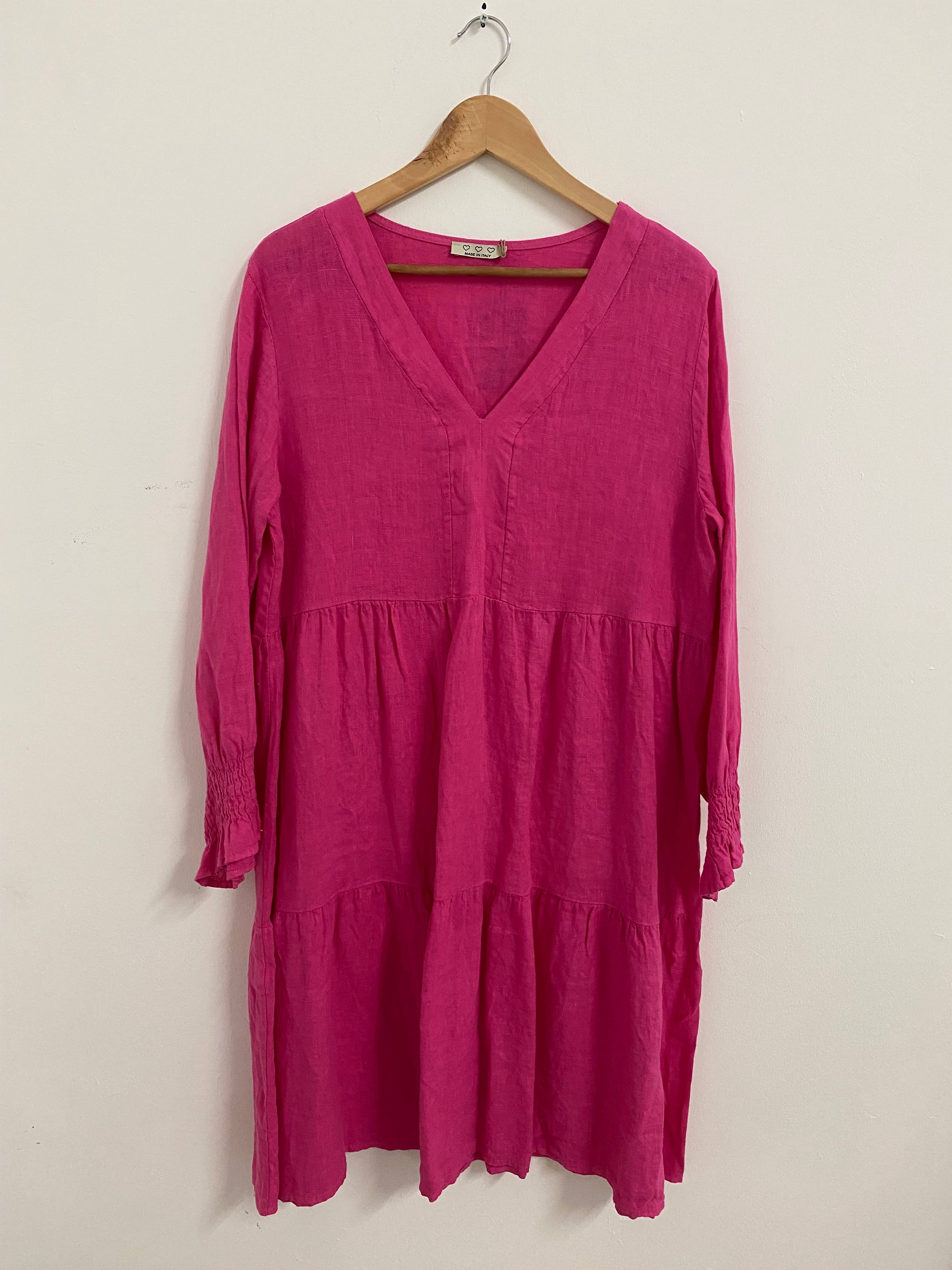 ORNELLA PARIS - Wholesale Dress - Women's - LEL-R5223 linen dress24
