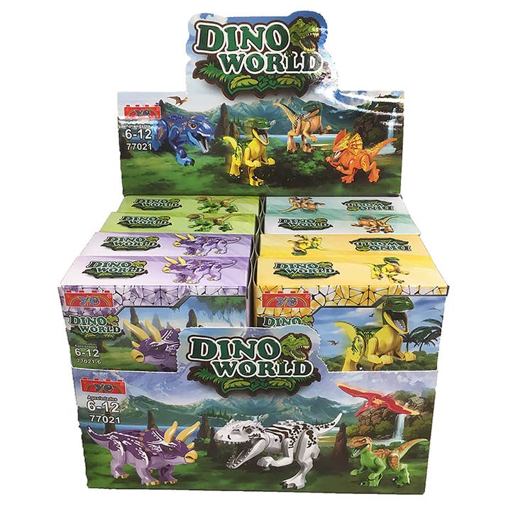 Texas Toy Distribution – Großhandel Baukasten – Kinder – Dinosaurier-Ziegelstein-Display-Set