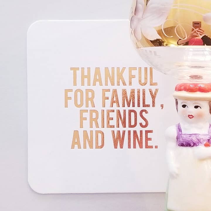 Holiday: Thankful For Wine Coasters for wholesale by SippingTHIS