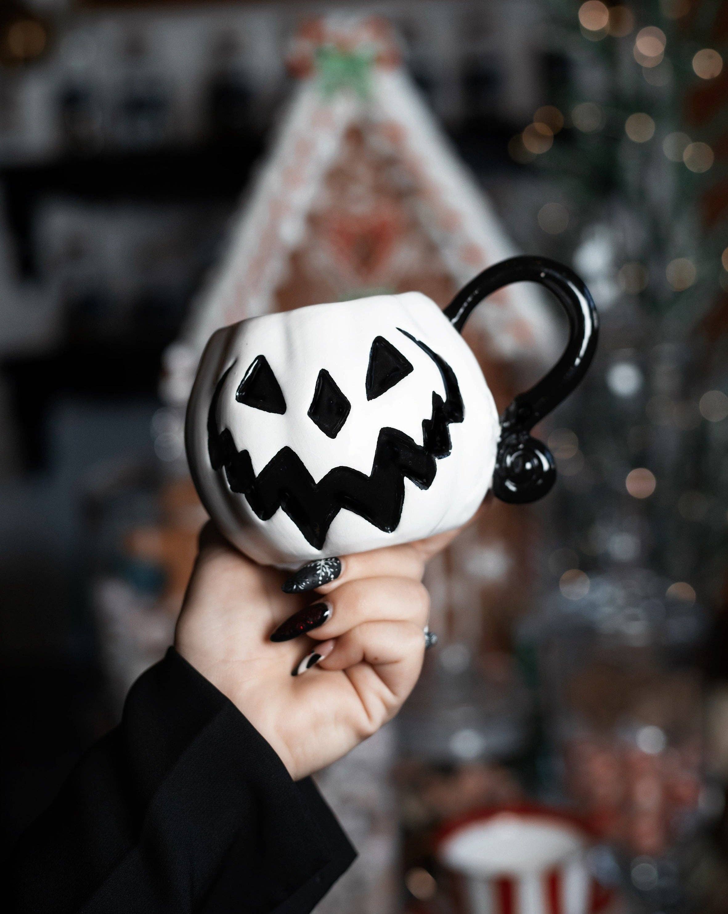 Lively Ghosts - Wholesale Coffee Mug - White Pumpkin | Haunted Hallows Mug
