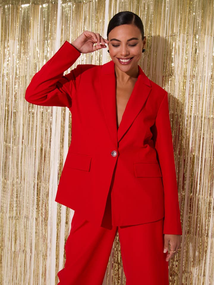 Haley Red Premium Blazer for wholesale by Fika