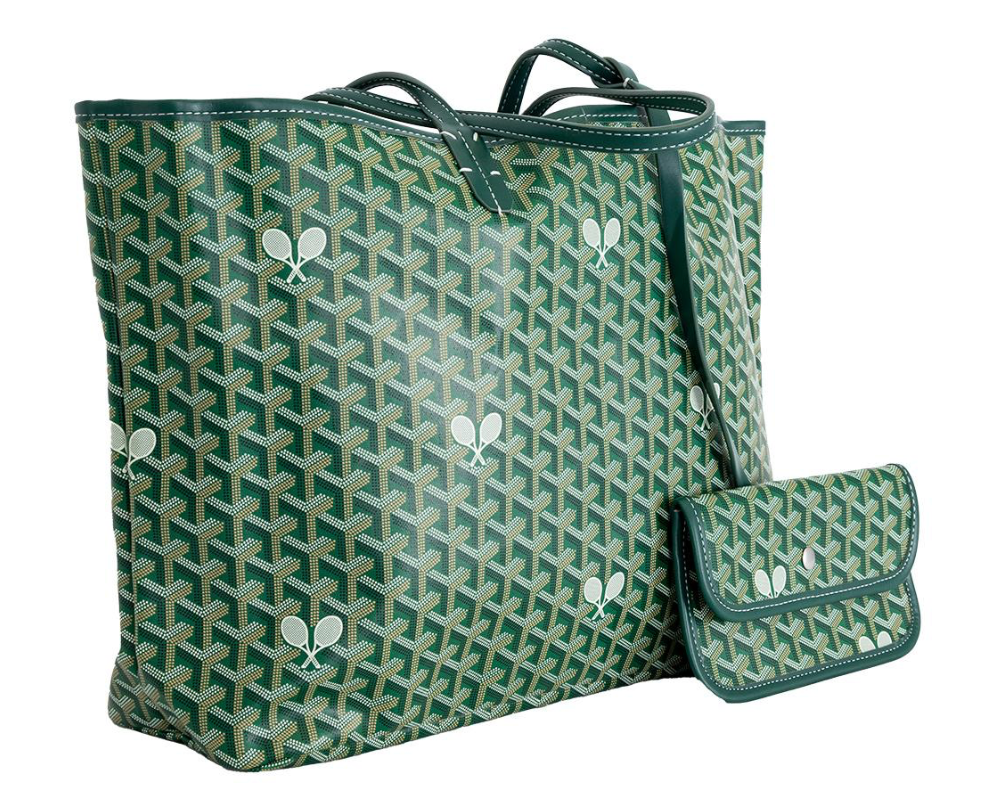 Runway Athletics - Wholesale Tote Bag - Women's - Tennis Tote - "The Whimsy" Green1