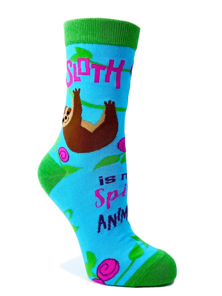 Fabdaz - Wholesale Socks - Women's - Sloth is My Spirit Animal Women's Novelty Crew Socks1