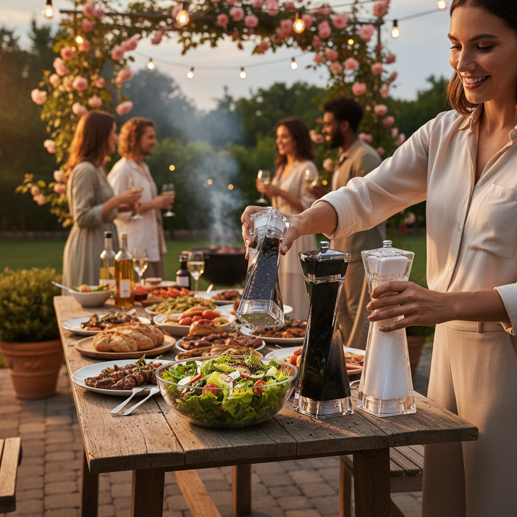 Kadra Kitchenware - Wholesale Salt & Pepper Shaker Set - MITBAK Adjustable Ceramic Salt and Pepper Grinder Set2