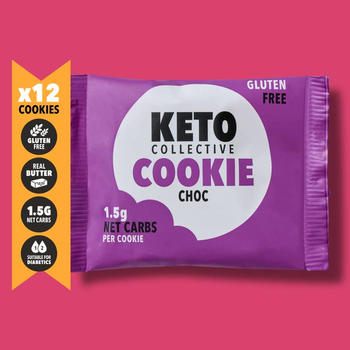 Keto Collective – Engroshandel Cookie – KETO COOKIES - CHOK 1,5g NETTO KULHYDRATER - 30g COOKIE x12