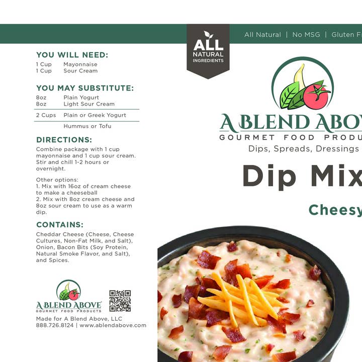 A Blend Above - Wholesale Dip - Cheesy Bacon Dip Mix1