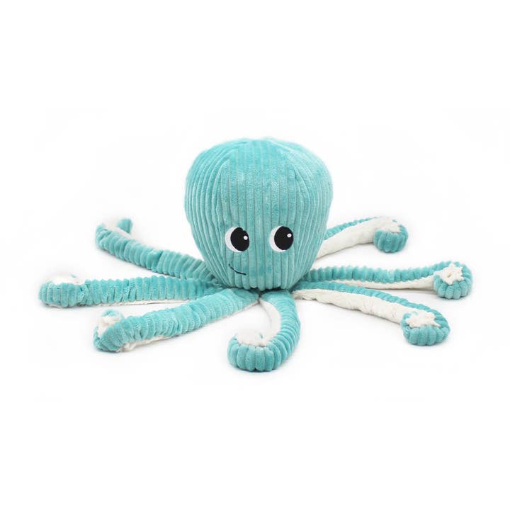 Les Déglingos, France – Großhandel Kuschel-/Plüschtier – Kind & Baby – LES PTIPOTOS - 45CM PLÜSCH MAMA&BABY OKTOPUS AQUABLAU1