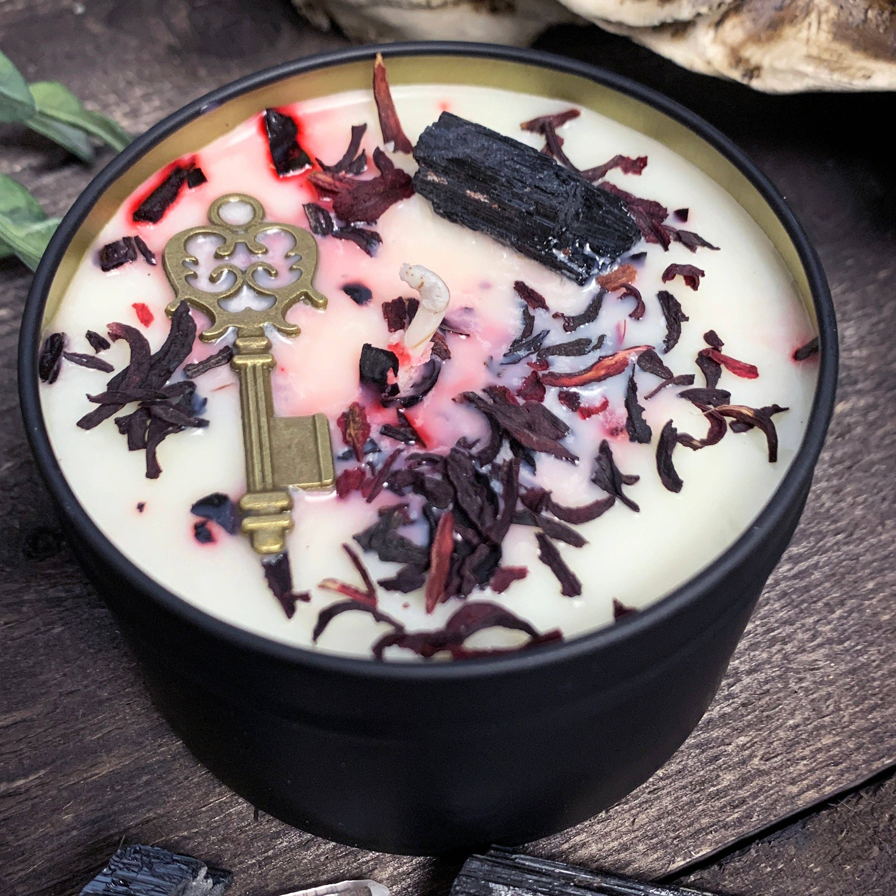 of Forest and Fae - Wholesale Jar/Filled Candle - Hecate Goddess Candle • Witchy Herb & Crystal Infused Candle3