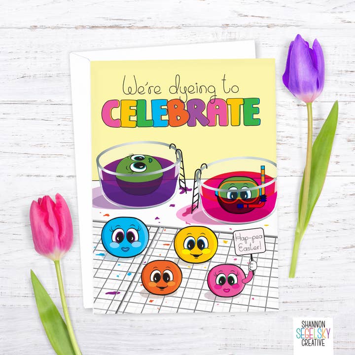 Osterkarte „Färben zur Feier“ für den Großhandel von Shannon Segelsky Creative