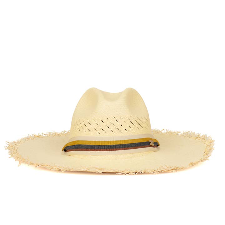 Café de plage | Chapeau Panama Sandy Beach pour la vente par Lorna Murray