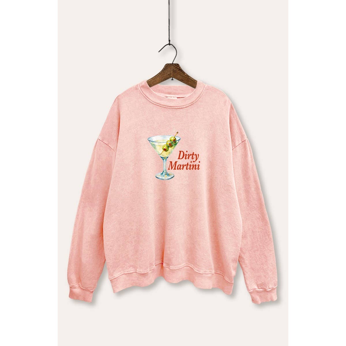 VINTAGE POINT USA - Wholesale Graphic Sweatshirt - Women's - DIRTY MARTINI MINERAL WASH GRAPHIC SWEATSHIRT4