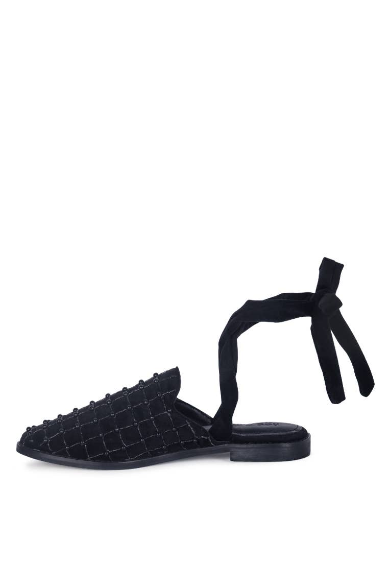 Rag Company - Wholesale Mules - Women's - ASANTE CRISSCROSS BEADED VEIL VELVET MULES10