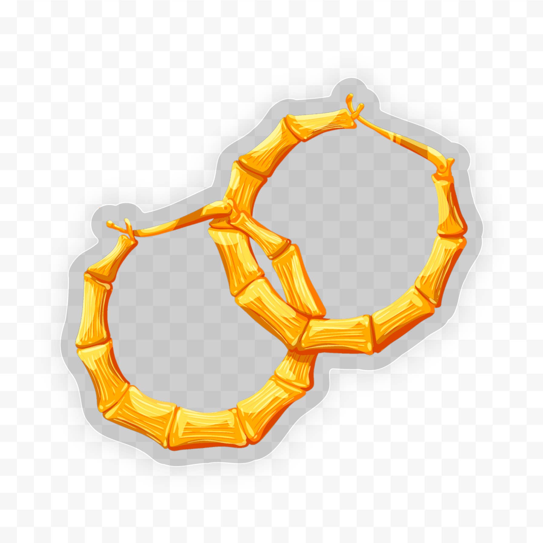 CheerNotes Greeting Cards & Stationery - Wholesale Sticker - Bamboo Hoop Clear Stickers | Door Knocker Earrings | 90s Era1