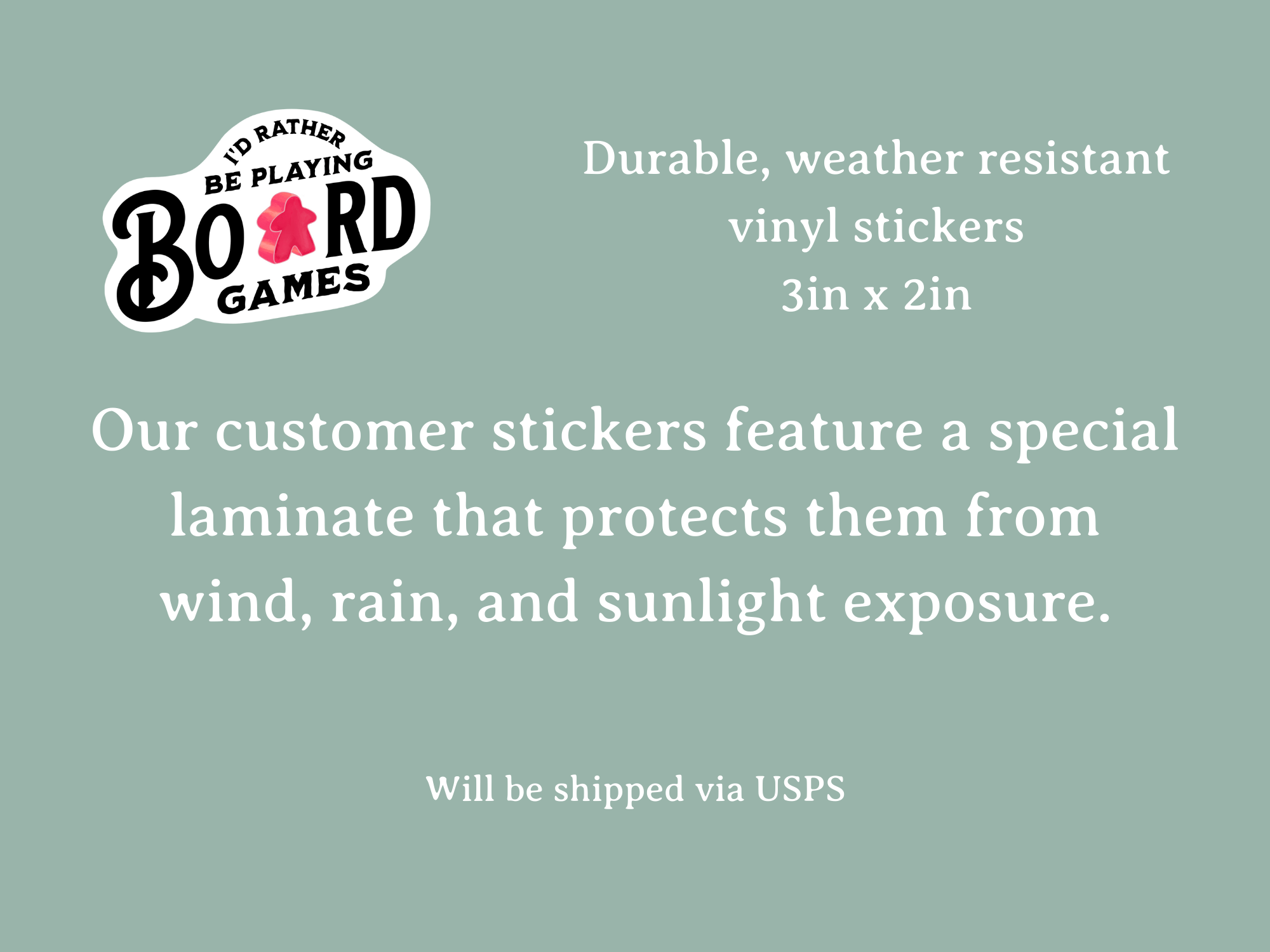 Minva Tabletop Design Co – wholesale Sticker – I'd Rather Be Playing Board Games Sticker7