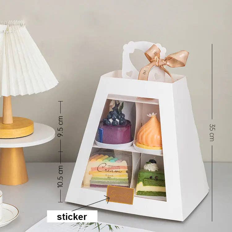 Elegant Design Supply - Wholesale Cake Stand - 2 Tiers Trapezoid Bakery / Cupcakes Dessert Stand4