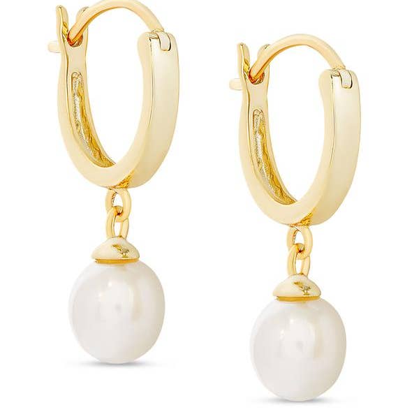 Freshwater Pearl Dangle Earrings in Sterling Silver for wholesale by Lily Nily